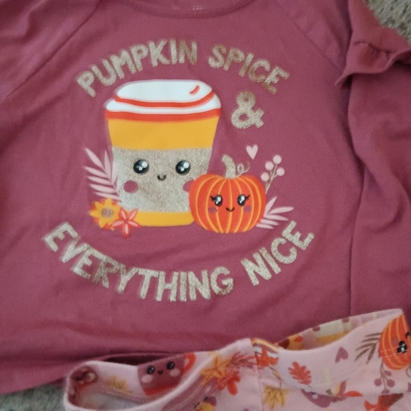 Girls Pumpkin Spice Outfit - Picture 3 of 3